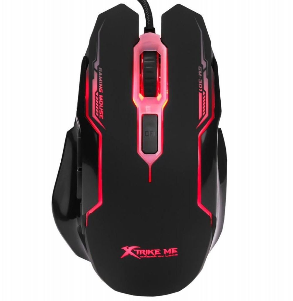 Mouse Gaming Xtrike Me GM-301 com fio 2400DPI USB Preto